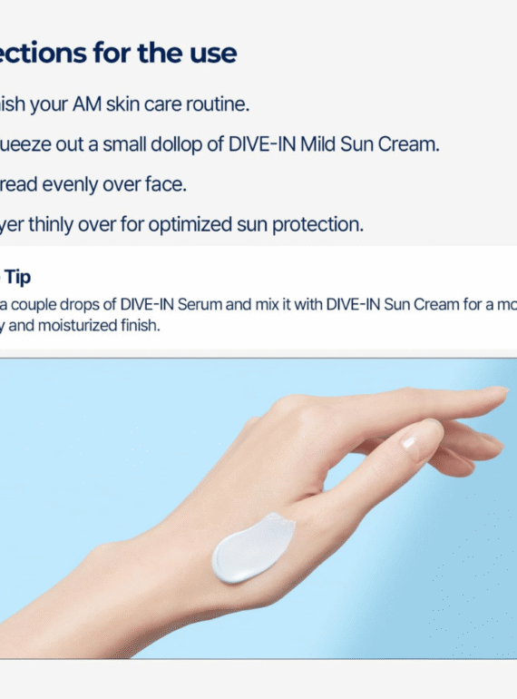 DIVE-IN Mild Sun Cream SPF50+ PA++++ 60ml - 6