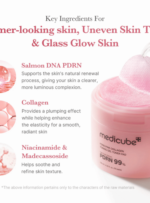 PDRN Pink Collagen Toning Gel Toner Pad (70 pads) - 3